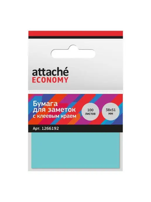 Attache Economy Стикеры для заметок 38x51 мм неоновый (100 листов), 38x51 мм