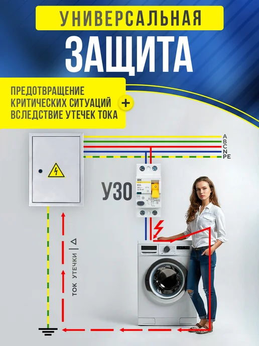 Iek УЗО 63А 30Ма АС, белый, фото 3