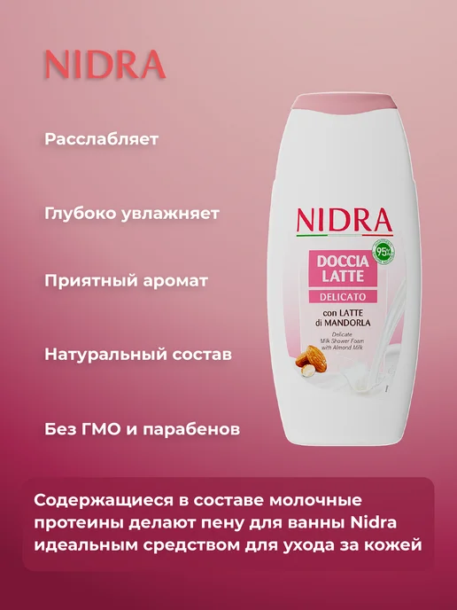 NIDRA Гель для душа с молочными протеинами 250 мл, 250 мл, фото 3