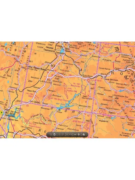 GlobusOff Общегеографическая карта США, размер 60х85 см, 60x85 см, фото 3