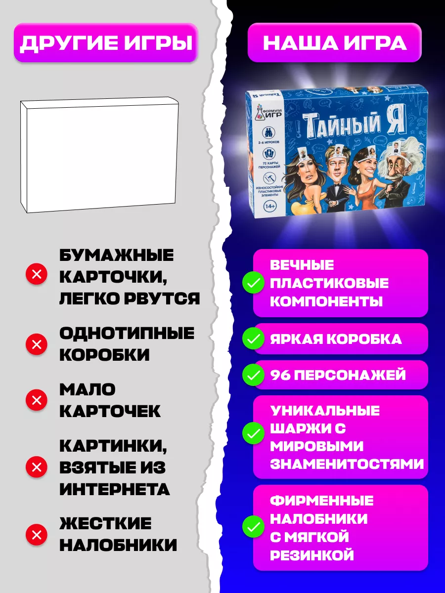 Настольная игра для компании Тайный Я на вечеринку Формула Игр 67017646  купить за 416 ₽ в интернет-магазине Wildberries