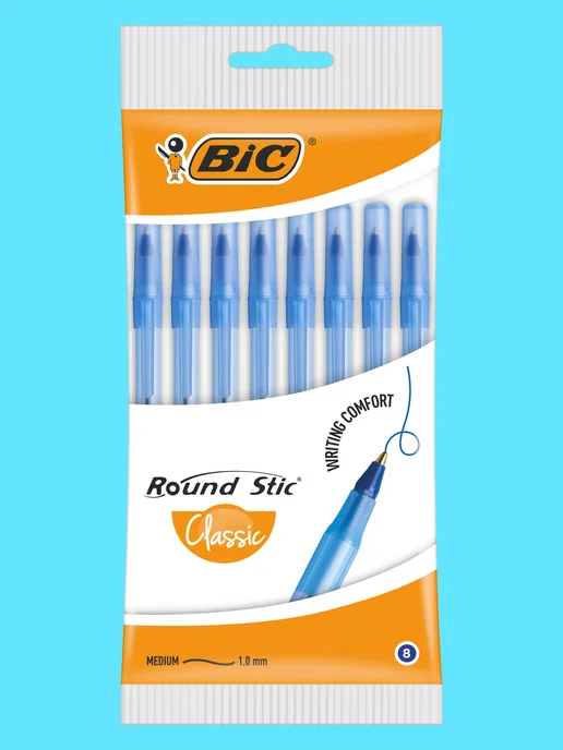 BIC Ручки шариковые синие для школы бик набор 8 шт, 8 шт, фото 2