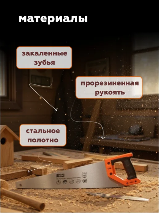 TDM Electric Ножовка по металлу пила ручная с регулировкой угла 300 мм, дереву садовая 400, фото 3