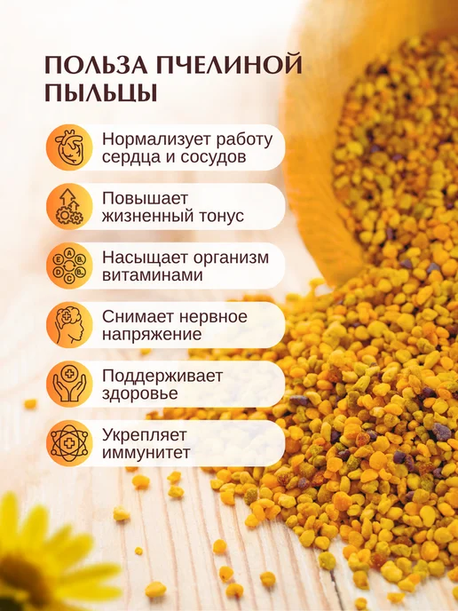 Эко Пчела Здоровье Пыльца Цветочная Пчелиная 500 гр, 100 г, фото 2