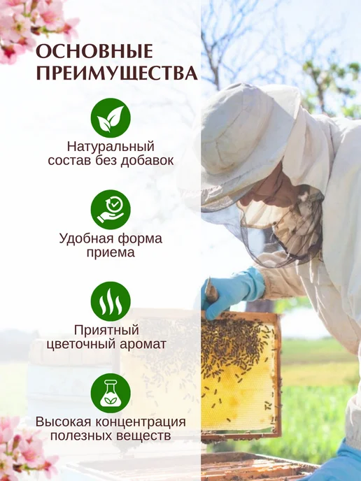 Эко Пчела Здоровье Пыльца Цветочная Пчелиная 500 гр, 250 г, фото 3