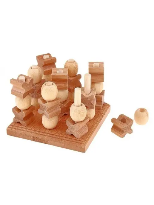 Нескучные игры Игра 3D Трехмерные Крестики - Нолики (Бамбук), вариант, фото 6