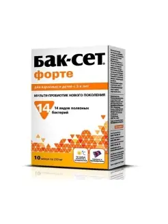 БакСет Форте Мульти-пробиотик 10 капсул Бак-Сет 67144660 купить за 746 ₽ в интернет-магазине Wildberries