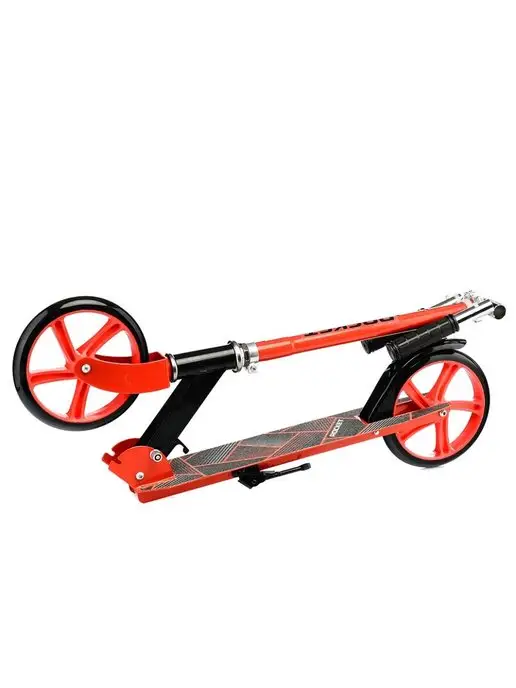 ROCKET Самокат двухколесный складной для мальчика и для девочки, черный, фото 8