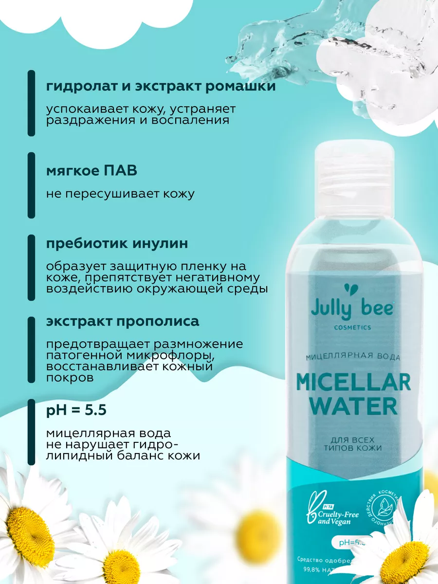 Мицеллярная вода для очищения кожи лица Jully Bee 67208503 купить за 259 ₽  в интернет-магазине Wildberries