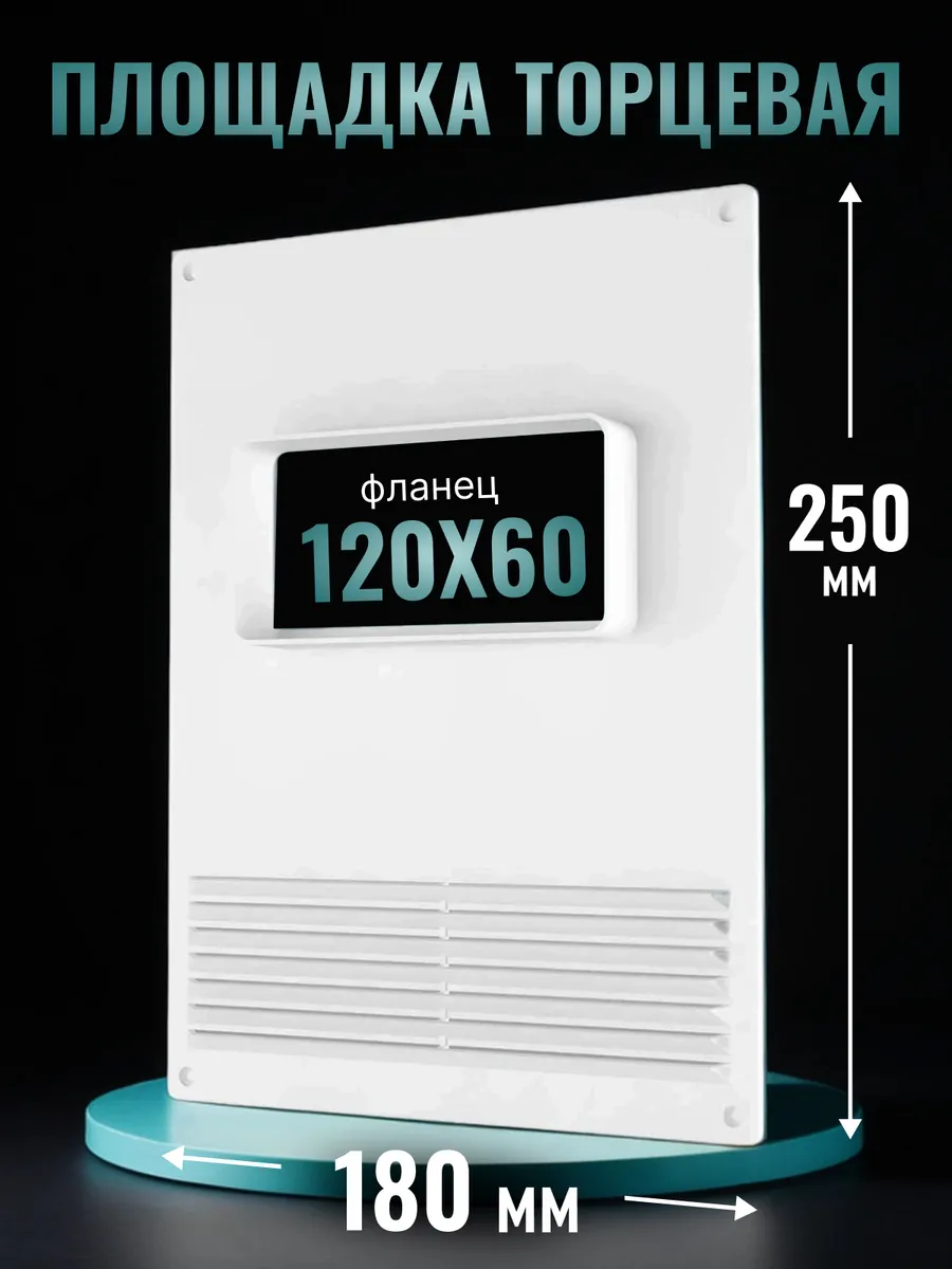 Площадка торцевая 612ПТГР 180 х 250 мм. с решеткой пластик