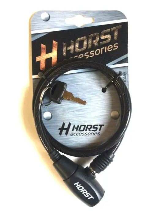 HORST Замок велосипедный с ключом автоматический, черный