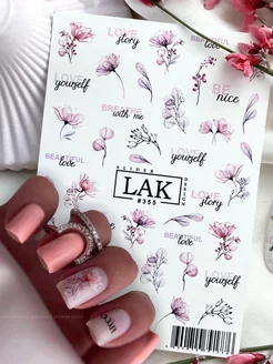 Наклейки для ногтей слайдеры цветы LAK_NAILS 67353019 купить за 146 ₽ в интернет-магазине Wildberries