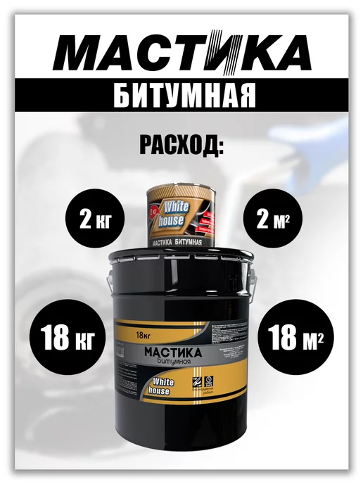 Poli-R Мастика акрил-битумная, 1кг, 2 кг, фото 5