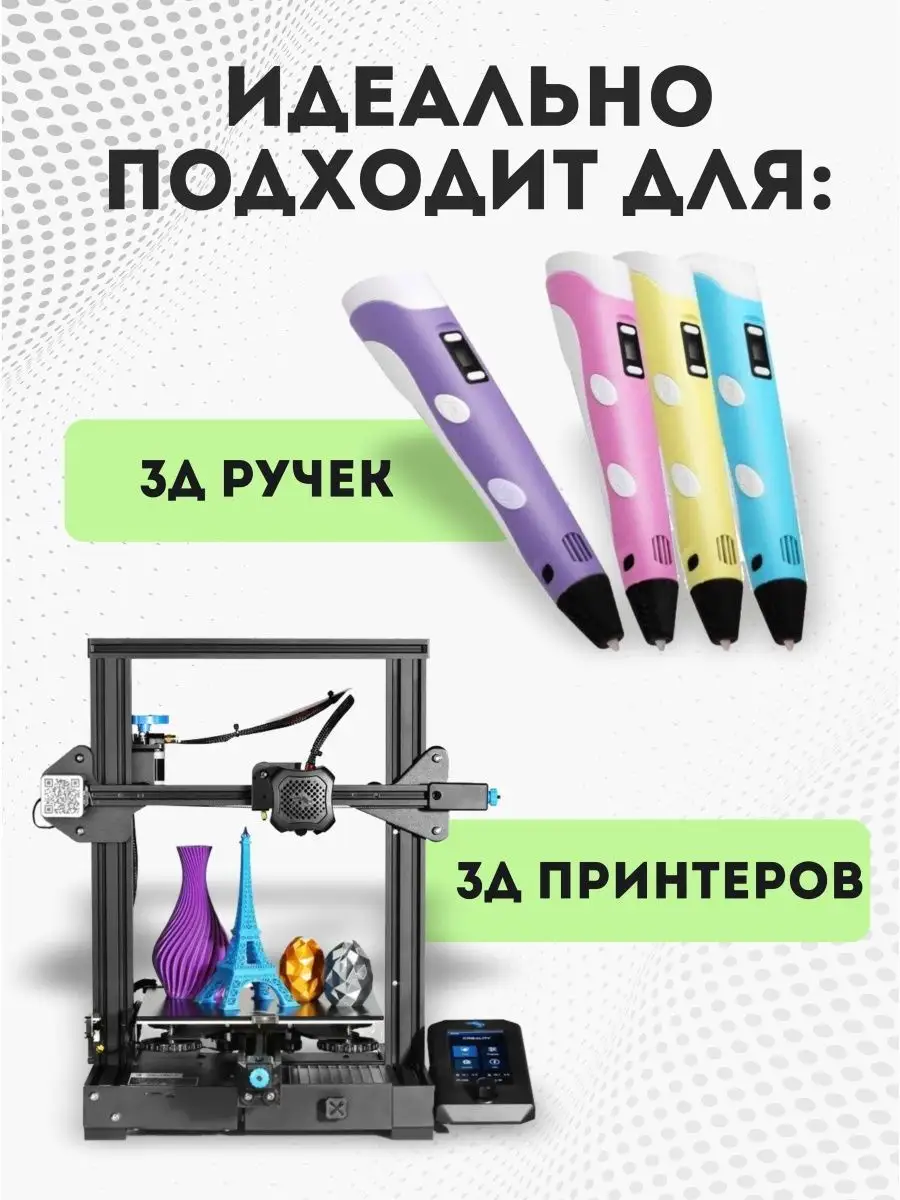 Пластик для 3Д принтера и 3D печати ABS салатовый 750г UNID 67530420 купить  за 807 ₽ в интернет-магазине Wildberries