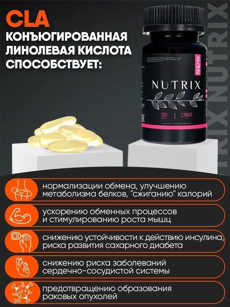 Таблетки для похудения жиросжигатель NUTRIX 67553931 купить в  интернет-магазине Wildberries