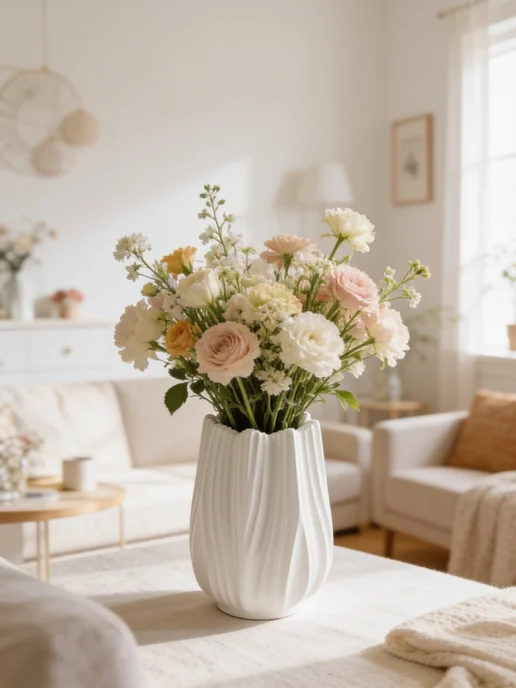 Mandarin Decor Керамическая ваза для цветов и сухоцветов декор дома, вариант, фото 3