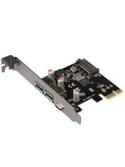 Плата расширения PCI-E DP61 2 разъёма USB 3.1, Type-C GSMIN 67587182 купить за 1 275 ₽ в интернет-магазине Wildberries