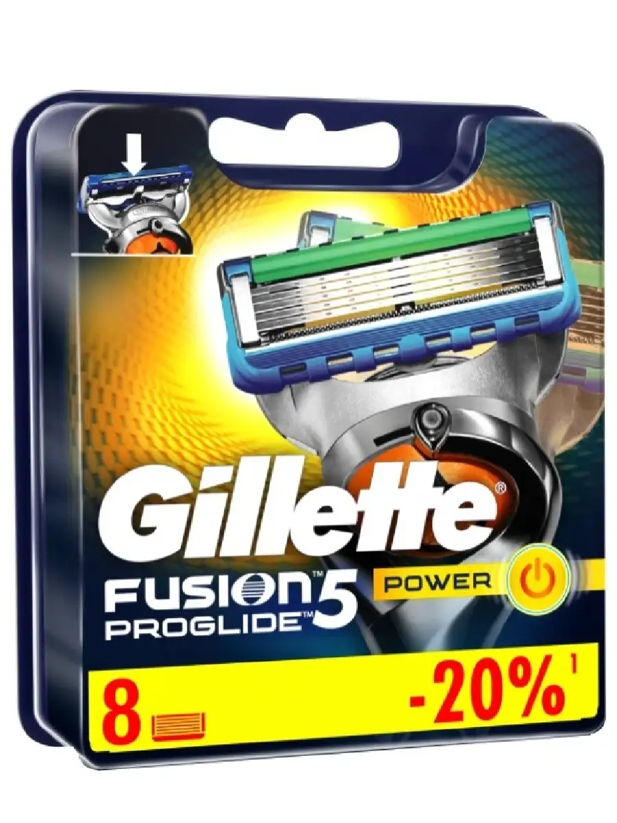 Кассеты для бритья МУЖ "Gillette Fusion ProGlide Power 5" (4 шт) 10 ящ