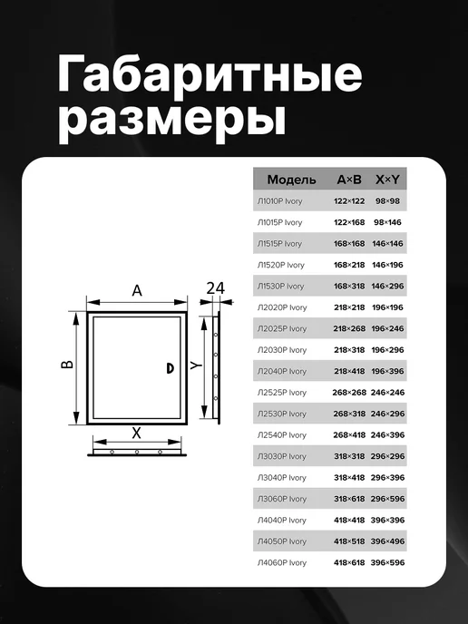 EVECS Люк ревизионный 100x150 мм (98х146) Л1015Р, 98x146, фото 5