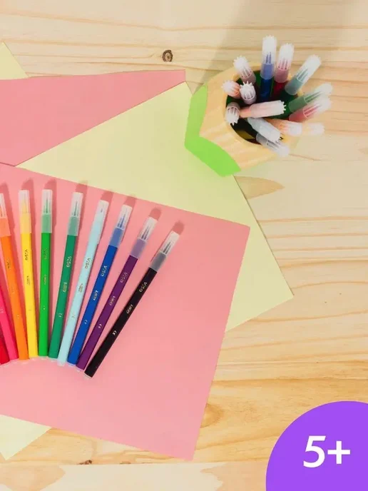 BIC Фломастеры для рисования на водной основе для малышей 18 шт, 18 шт, фото 8