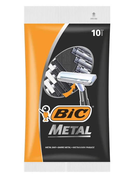 BIC Бритва мужская одноразовая станок металл набор 10 шт, 10 шт, фото 3