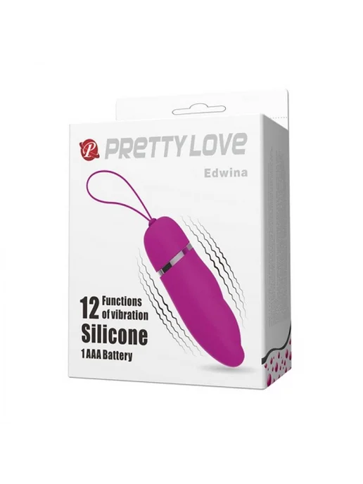 Baile Pretty Love Виброяйцо силикон бархатный 12 режимов, розовый, фото 3