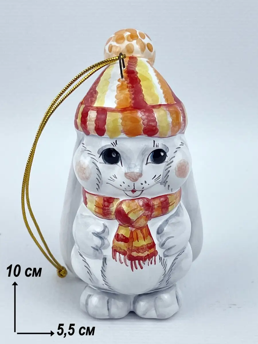 Фигурка елочная игрушка зайка Ceramic Fauna 68159972 купить в  интернет-магазине Wildberries