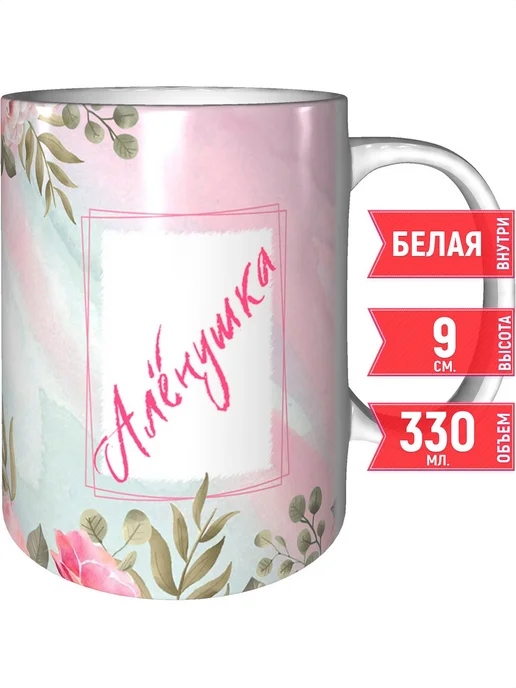 grand cadeaux Кружка с именем Алёнушка - стандартная, вариант