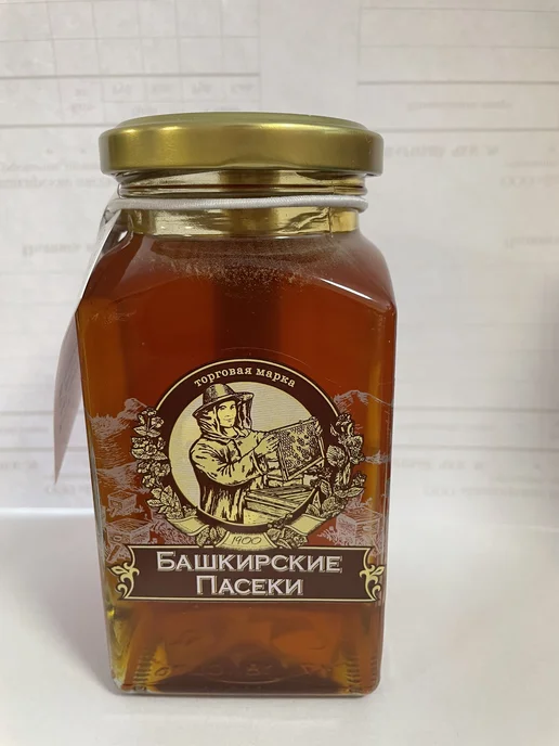 Башкирские пасеки Мед башкирский цветочный натуральный 400 гр, 400 г