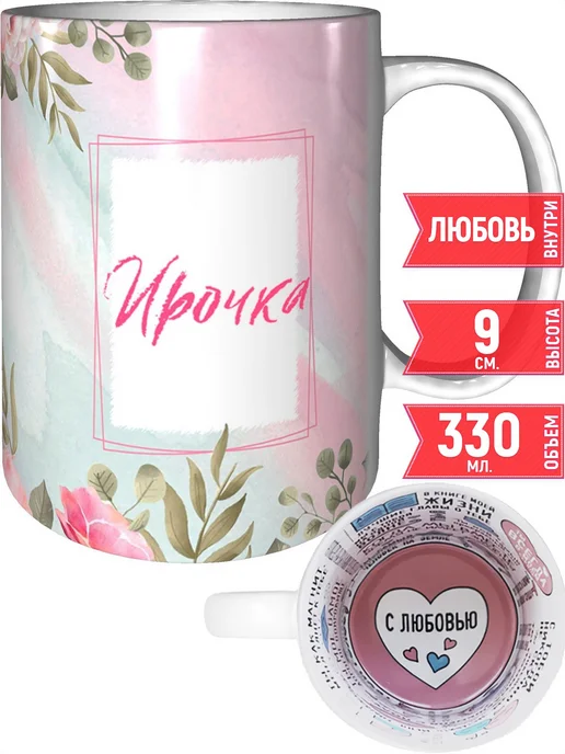 grand cadeaux Кружка именная Ирочка - с любовью внутри, вариант