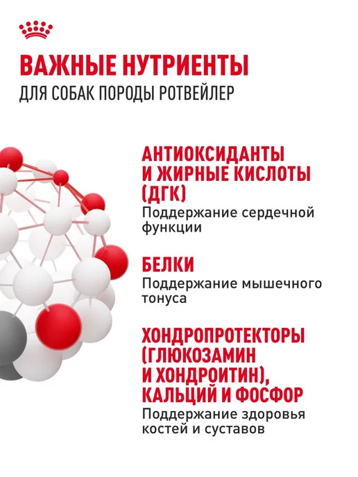 Сухой корм Royal canin Rottweiller Ротвейлер для собак, взрослые, 12 кг, фото 5