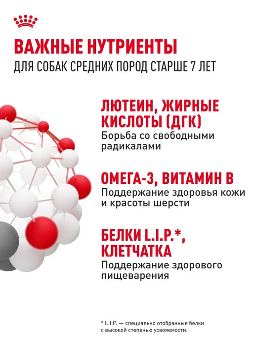 Сухой корм Royal canin для собак, взрослые, пожилые, средние, 15 кг, фото 5