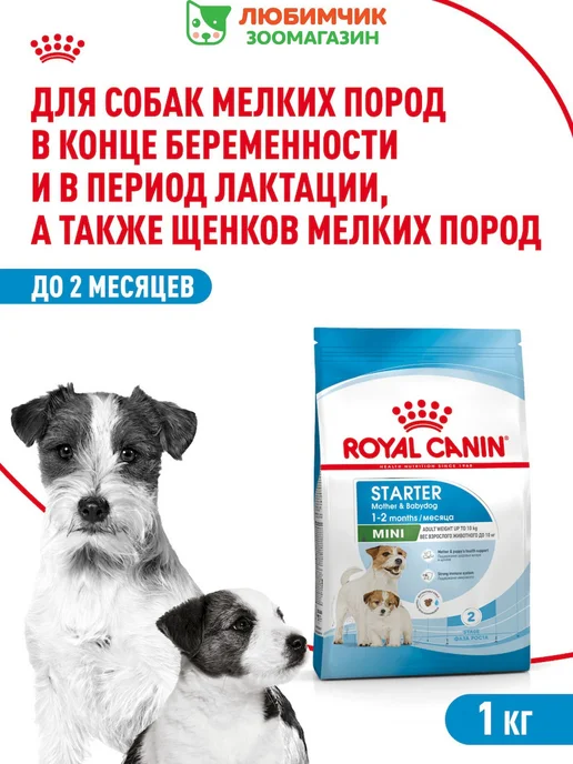 Сухой корм Royal canin Starter Малых для собак, мелкие, щенки, 1 кг