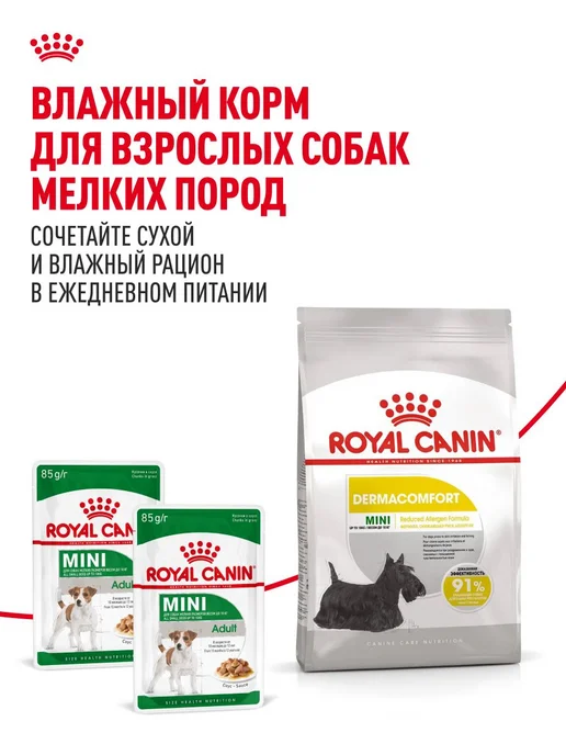 Сухой корм Royal canin Dermacomfort Малых для собак, мелкие, 1 кг, фото 8
