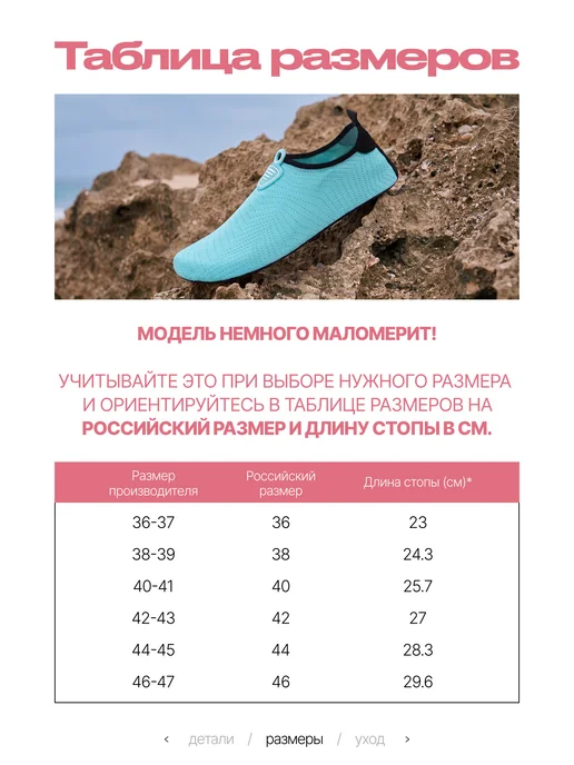 Аквасоки Коралловые тапочки для моря Аквашуз, голубой, фото 5