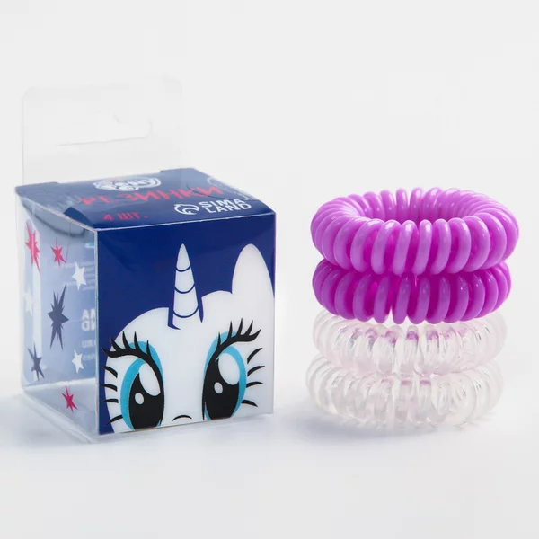 Резинка для волос пружинка Рарити 4 штуки Пони