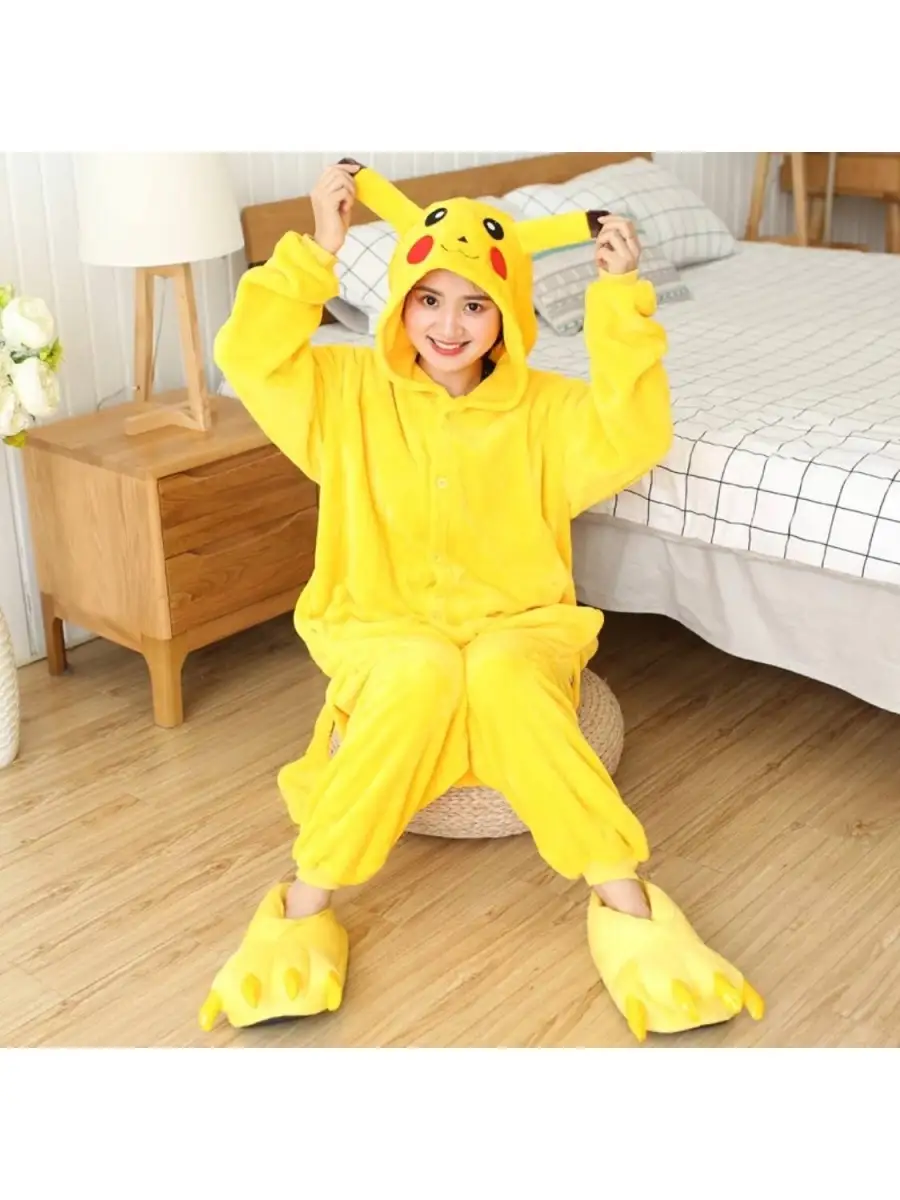 Кигуруми детский для дома Пижама Пикачу Pikachu покемон LEO&MER 68757387  купить за 1 664 ₽ в интернет-магазине Wildberries