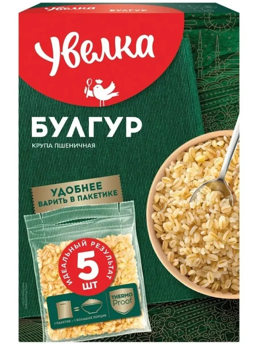 Увелка Булгур 1 коробка 400 г, 400 г, фото 3