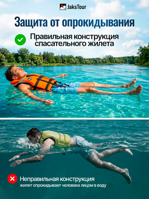 JaksTour Спасательный Жилет для плавания, вариант, фото 2