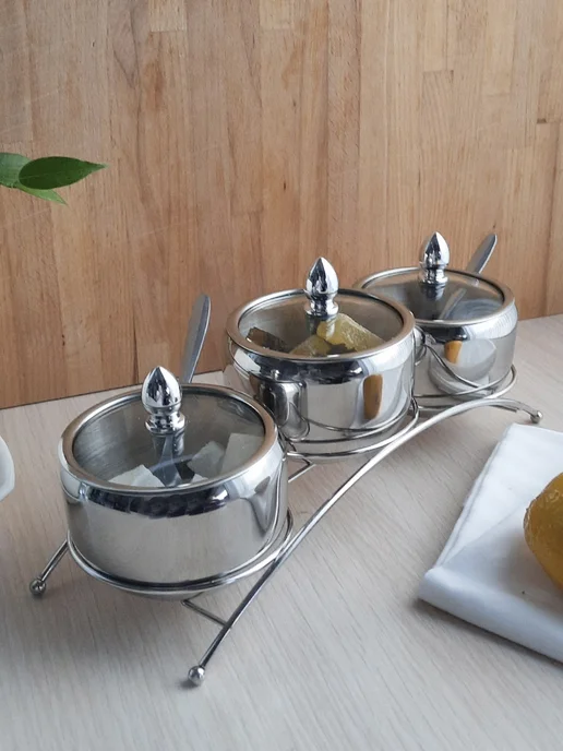 u`Sovy stor`y Набор из трех сахарниц 3х250 мл с ложками и крышками, 3x250, 250 мл, фото 7