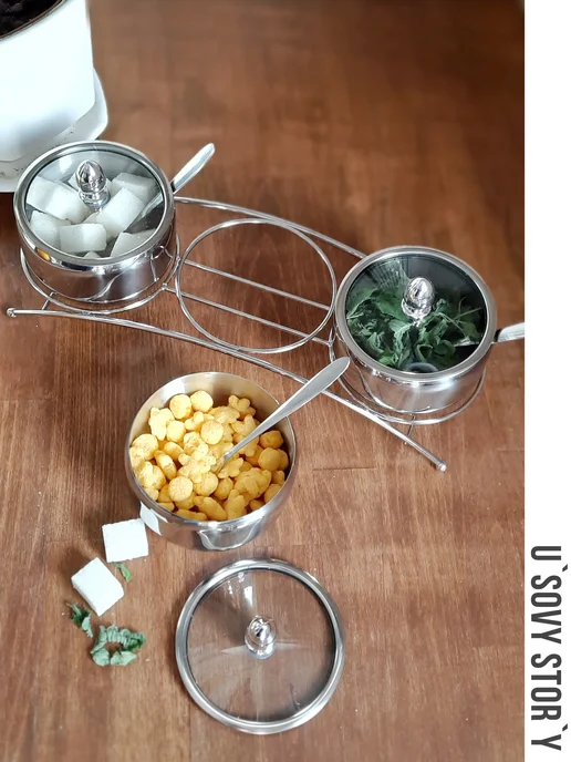 u`Sovy stor`y Набор из трех сахарниц 3х250 мл с ложками и крышками, 3x250, 250 мл, фото 8