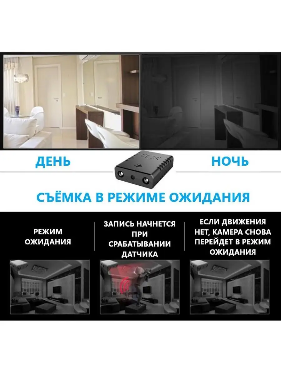 Самая маленькая камера Мини Wi-Fi СХЕМАТЕХ 69047348 купить за 2 733 ₽ в  интернет-магазине Wildberries