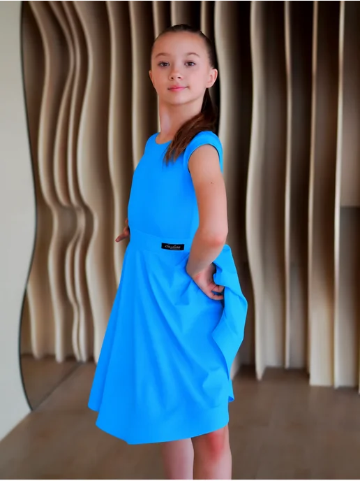 SARDANA DRESS Рейтинговое платье для бальных танцев, голубой, фото 2