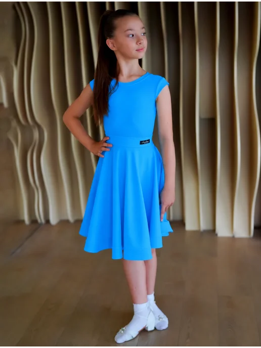 SARDANA DRESS Рейтинговое платье для бальных танцев, голубой, фото 3
