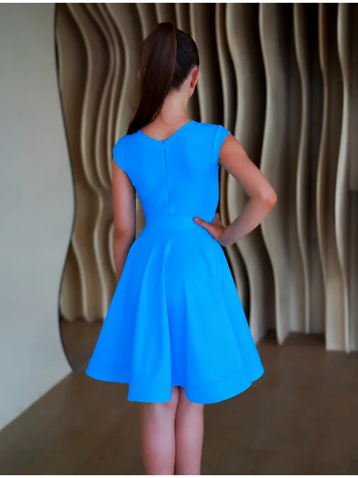SARDANA DRESS Рейтинговое платье для бальных танцев, голубой, фото 4