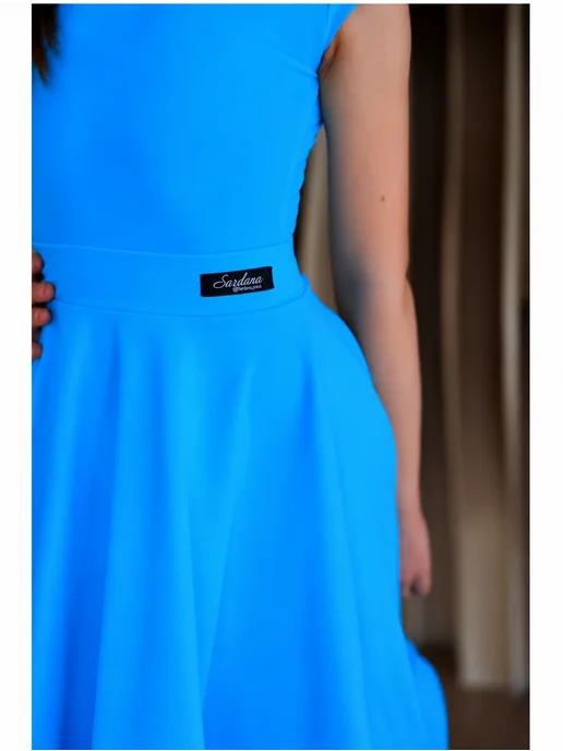 SARDANA DRESS Рейтинговое платье для бальных танцев, голубой, фото 6