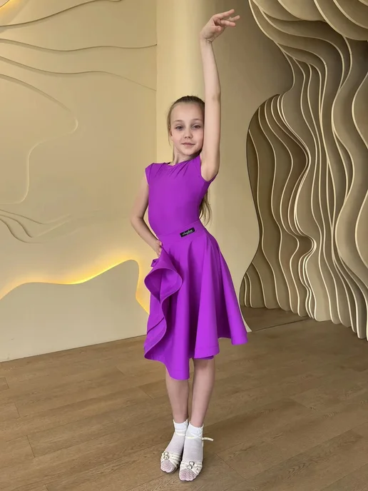 SARDANA DRESS Рейтинговое платье для бальных танцев, фиолетовый, фото 2