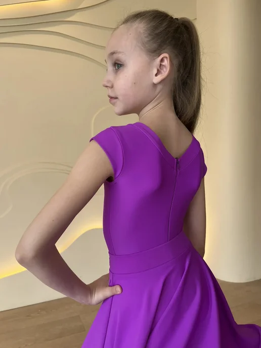 SARDANA DRESS Рейтинговое платье для бальных танцев, фиолетовый, фото 4