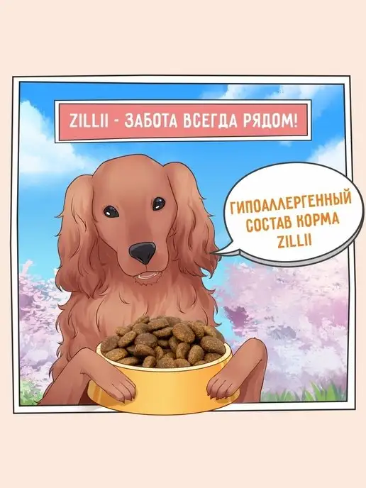 Сухой корм Zillii для собак, гипоаллергенный, ягненок, 0,824 кг, фото 7