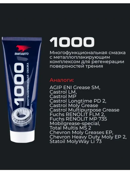 ВМПАВТО Смазка металлоплакирующая МС 1000 400 гр картридж, 400 г, фото 4